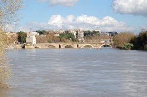 Ponte Milvio, la piena del 2010